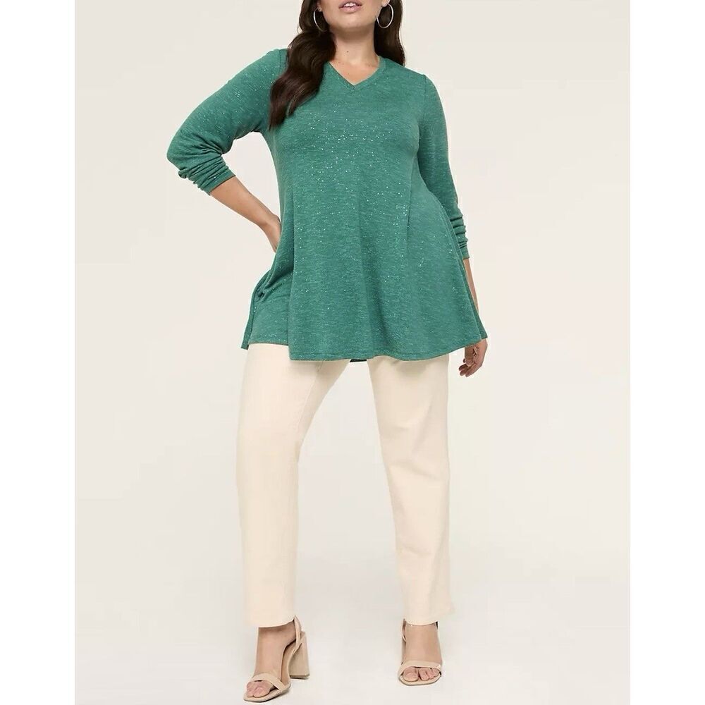 Lane Bryant NWT Swing Sparkle Vneck Tee 18/20